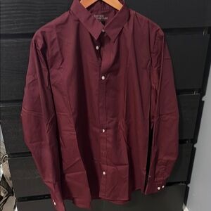 Men's Classic Button-Down Shirt - Burgundy